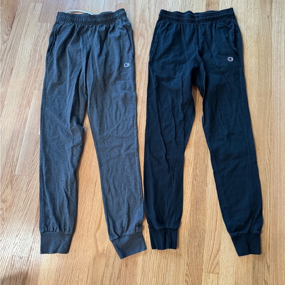 Bundle of 2 Champion cotton joggers, grey and black, size S. - Picture 1 of 8